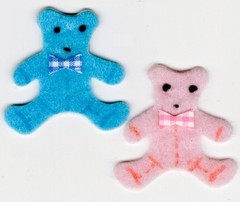 Teddy Bears, Pink & Blue, 3D scrapbook embellishment – Jolee’s by You JJGA038