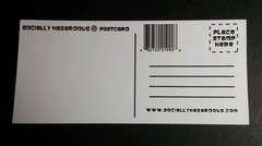 NORMAL PEOPLE SCARE ME POSTCARD METALLIC BLUE 3×6.5 MUSIC STICKER