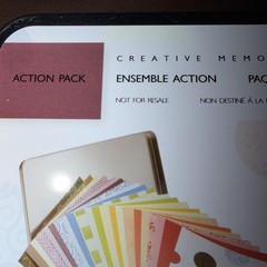 Creative Memories Sticker Pen Paper Set Scrapbooking Action Pack Tin Box 2006