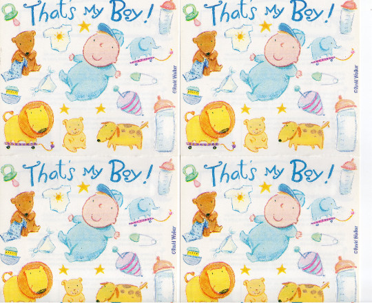 4 Sheets David Walker Stickers by Colorbok- #14554 Baby Boy Jumbo – 4 1/2″ x 5″