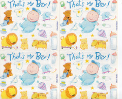 4 Sheets David Walker Stickers by Colorbok- #14554 Baby Boy Jumbo – 4 1/2″ x 5″