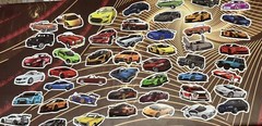 50 Pieces Bundle Pack Car Stickers High Glossy Finish
