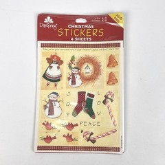 DaySpring Christmas Angel Snowman Stickers 4 Sheets NEW
