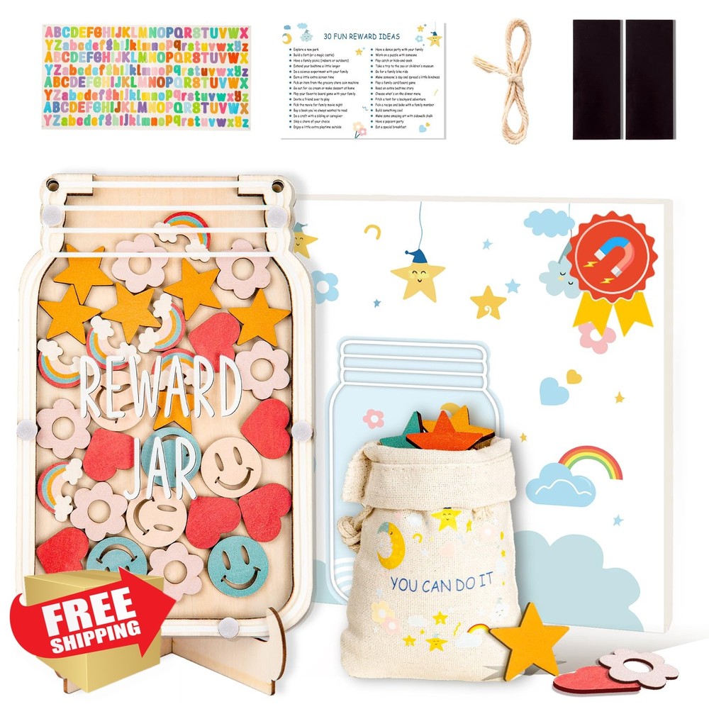 SCHOLOX Magnetic Star Reward Jar Mix-pattern