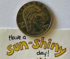 SUN-SHINY DAY CHICK Stickers(10pc) 2″x3.5″Suzy’s Zoo•Card Making •Flowers•Animal