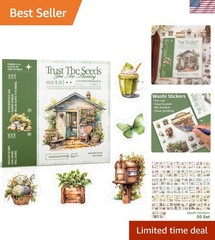 Beautiful Garden Theme Sticker Scrapbooking Supplies for Junk Journal, 50 She…