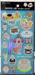 GAIA Topping LAB Animal Cafe Sticker Kawaii Bear Sweets Cake Parfait MADE JAPAN