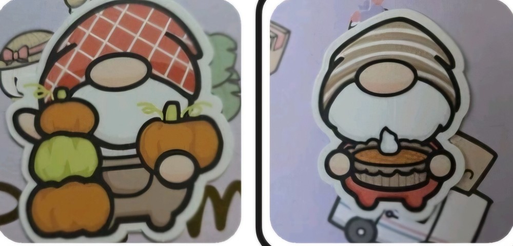 2 Gnome Vinyl 3M Decal Dicut Individual Stickers by Hubman and Chubgirl New