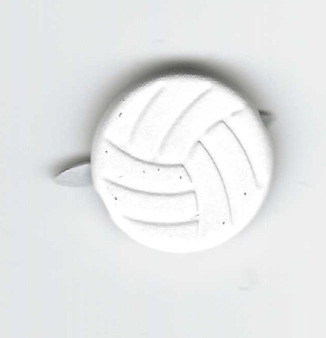 VOLLEYBALL SCRAPBOOKING DECORATIVE BRADS EYELET OUTLET 8 PCS