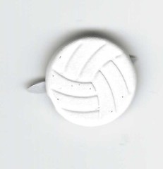 VOLLEYBALL SCRAPBOOKING DECORATIVE BRADS EYELET OUTLET 8 PCS