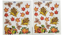 Sticker Sheets Lot of 6 Fall USA Eagle Statute of Liberty Flag Pumpkins Leaves