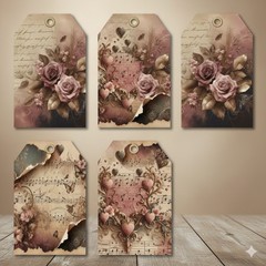 Floral Music Tags Junk Journal Scrapbook Choose A Set
