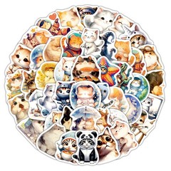 200/100/50PCS Cute Cartoon Kitten Graffiti Stickers for Bicycle Hand Account Pen