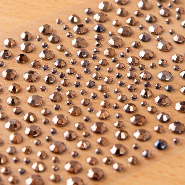 CraftbuddyUS 325 x 2,3,4,5mm Bronze Self Adhesive Gems