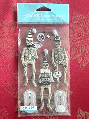 RARE SKELETONS TOMBSTONES SPOOKY JOLEE’S HALLOWEEN 3D STICKERS