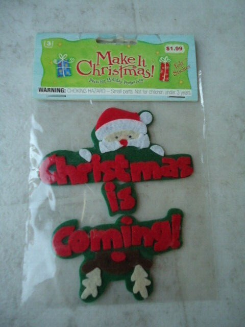 Make It Christmas Parts For Holiday Projects Felt Christmas Is Coming Stickers 3