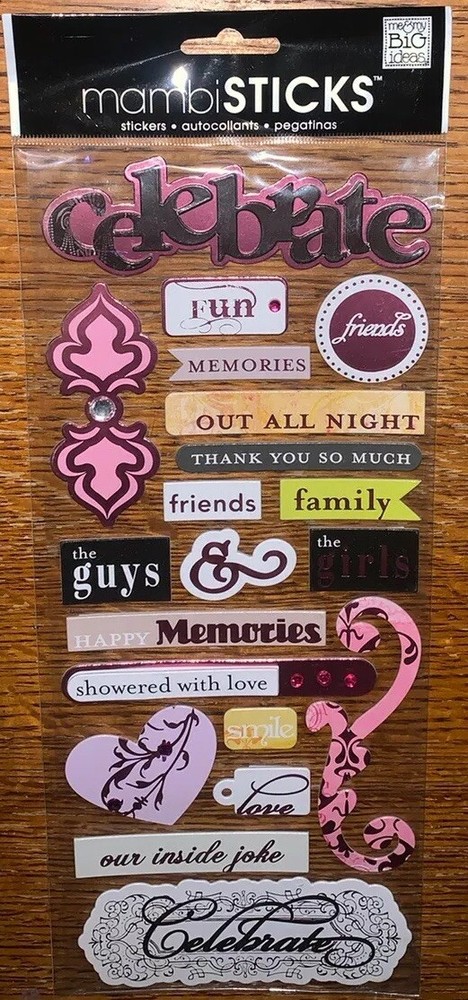 Mambi Sticks Family & Friends Celebrate Happy Love Memories Guy Girl Night 5×12”