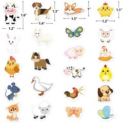 Fancy Land Farm Animal Foam Stickers Cute Animal Self Adhesive Sticker for Ki…