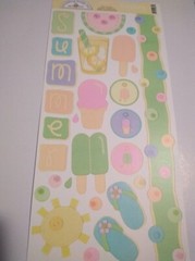 Scrapbooking Crafts Doodlebug Stickers Summer Ice Cream Drinks Sun Flip Flops