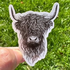 25pcs HIGHLAND Cows stickers, Cows, animals, FREE Shipping*