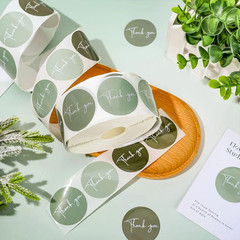 100-500Pcs 1Inch Thank You Simple Word Art Gift Sealing Stickers Design Scrapboo