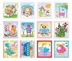8Pcs/5pcs Kids DIY Button Stickers Drawing Toys Handmade School Art Class