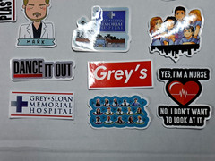 20 piece Grey’s Anatomy sticker lot. vinyl waterproof mixed lot new condition