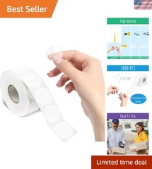 1000 Pack Clear Round Seals – Durable Self-Adhesive Labels for All Uses