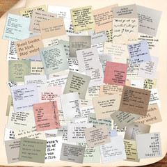 240 Piece Vintage Typewriter Style Inspirational Quote Stickers for Scrapbooking