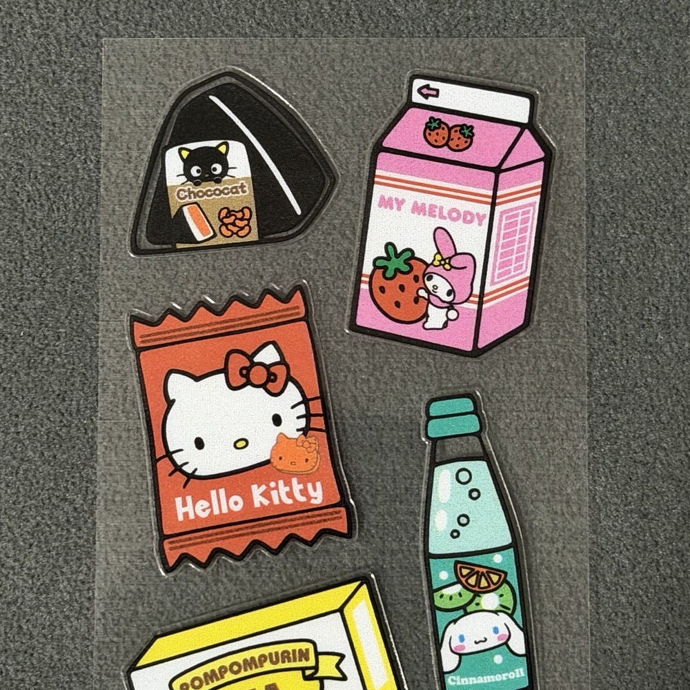 Pipsticks X Sanrio “Supercute Snacks” HK & Friends Sticker Sheet (2x9in)