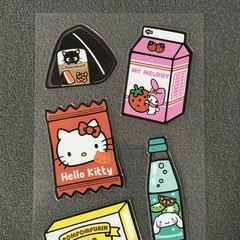 Pipsticks X Sanrio “Supercute Snacks” HK & Friends Sticker Sheet (2x9in)