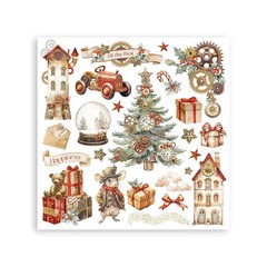 Stamperia Rub-on Kit 6.1×6.1 – 6Pgs -Gear Up for Christmas, DFLRBX03