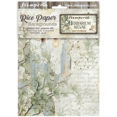 Stamperia Rice Paper- Herbarium Silvae A6 Backgrounds, DFSAK6048
