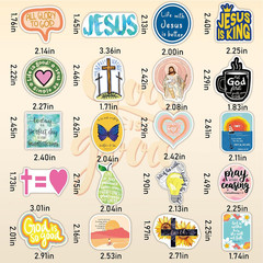 Jesus Christian Stickers for Journaling, 300PCS Bible Verse Faith Wisdom Words D