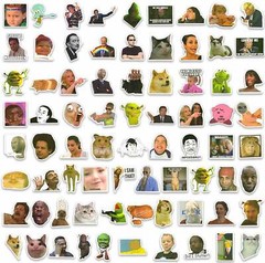 Meme 150 PCS Funny Trendy Stickers , Waterproof VinylDecals