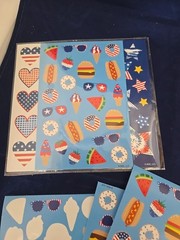 Patriotic Scrapbooking Sticker Lot Of 11 Includes Iron On Flag