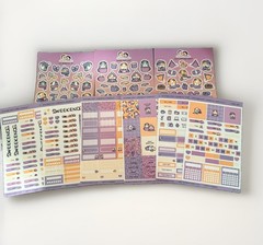 Hubman & Chubgirl | Hobonichi Cousin | Warm and Cozy Planner Sticker Kit