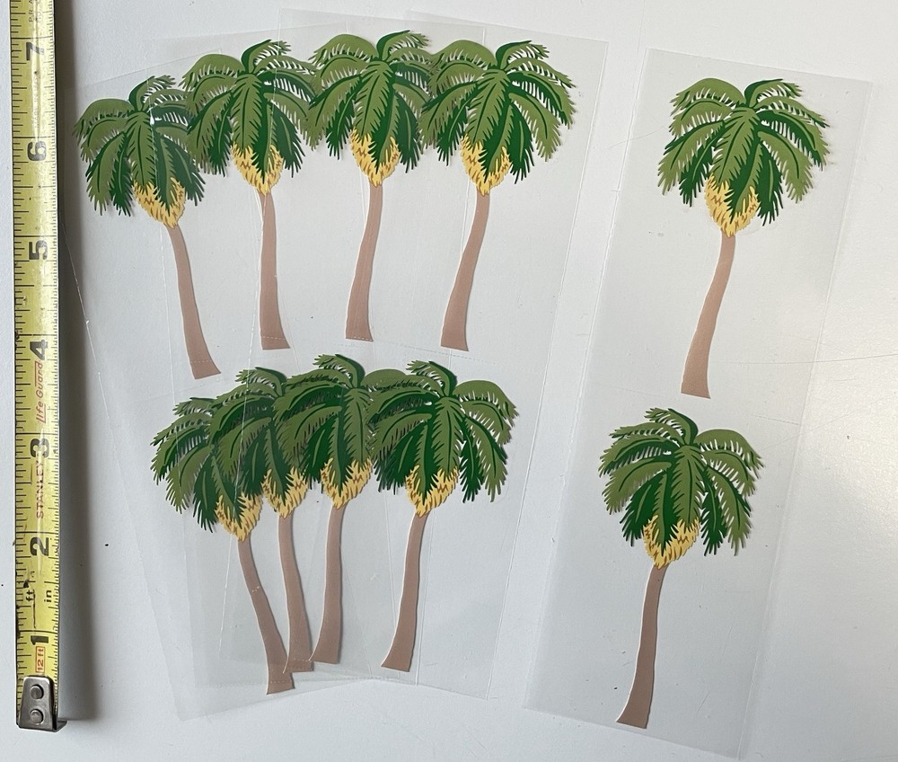 5 Mrs Grossmans Palm Tree Stickers Coconut Vacation Beach Tropical Sun Resort