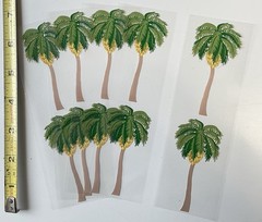 5 Mrs Grossmans Palm Tree Stickers Coconut Vacation Beach Tropical Sun Resort