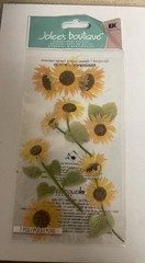 RARE Jolees Sunny Sunflowers Yellow 3D Scrapbook Stickers EK 2012 NEW