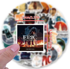 57PCS Epic the Musical Stickers Pack Vinyl Aesthetics Stickers for Scrapbooking,