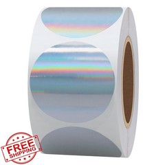 HYBSK Holographic Dots 1.5 inch Round Stickers