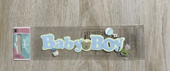 Jolee’s Baby Boy Title Infant Toddler Theme Blue Scrapbook Sticker Embellishment