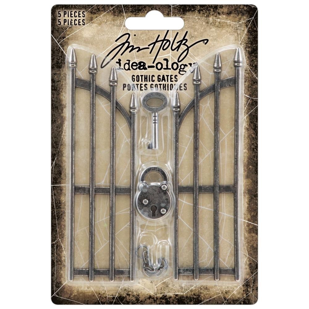 Tim Holtz Idea-ology Gothic Gate Chain Lock Key Metal Graveyard