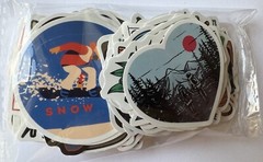 100 Outdoor Camping Hiking Wilderness & Nature Themed Vinyl Stickers no Repeats
