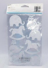 Martha Stewart Felt Applique Stickers Lot of 5- BABY Numbers, Sheep, Nursery NEW