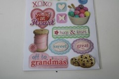 Crafter’s Square Paper Crafts 13PC Pop Up Stickers Grandma Scrapbooking Crafts