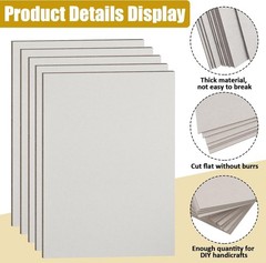 50 Pack Chipboard Sheets, 8.5 x 11 Inch 50PT Heavy Duty Chipboard Sheets for
