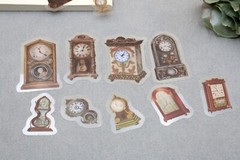 40pcs vintage stuff PET stickers | Pendulum wall clock Vintage stuff furniture