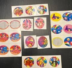 Lot Vintage Lisa Frank Round Stickers 1990’s Dinosaurs Seals Panda